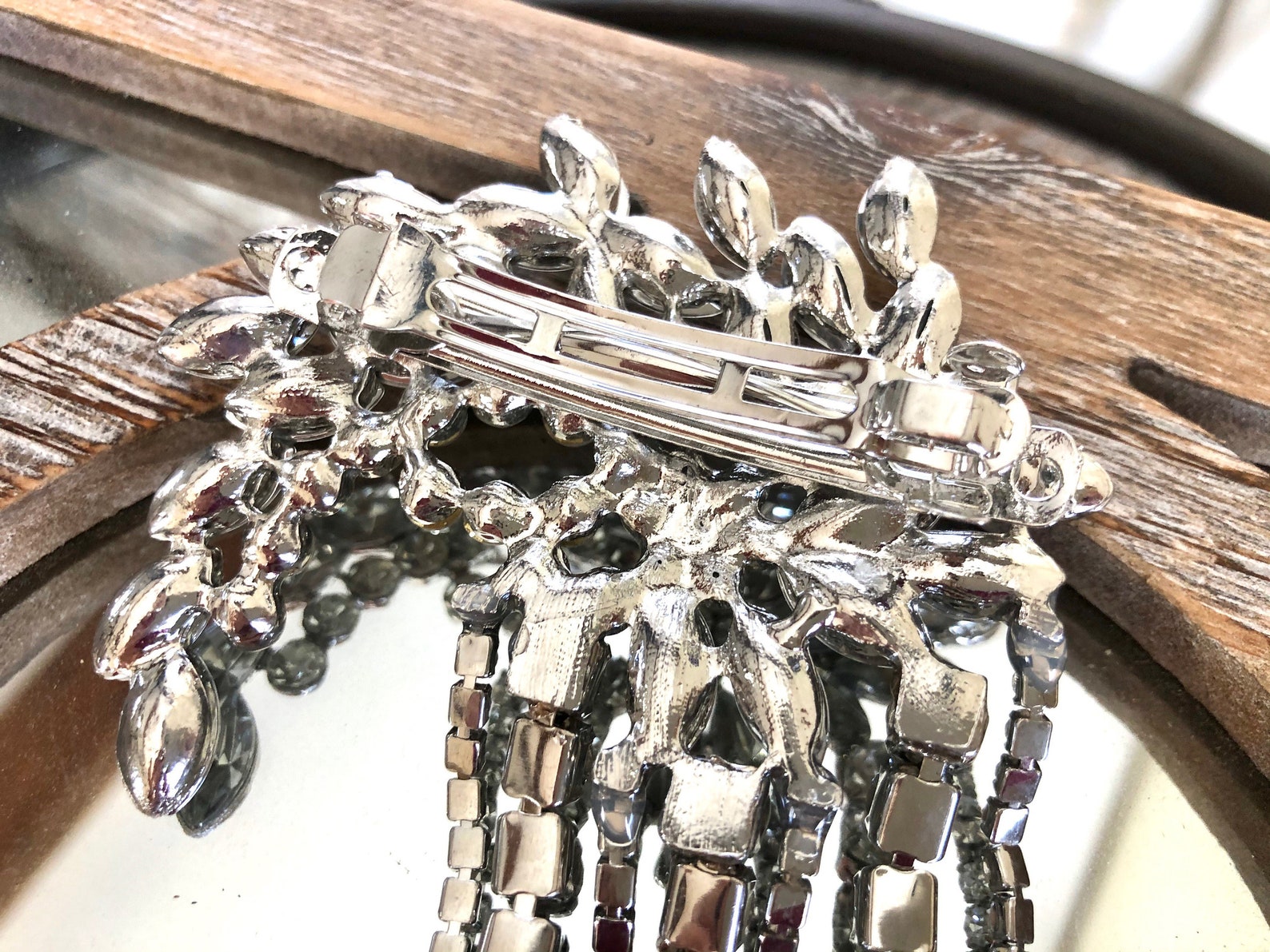 Rhinestone Tassel Hair Pin Bridal Crystal Hair Clip With Etsy