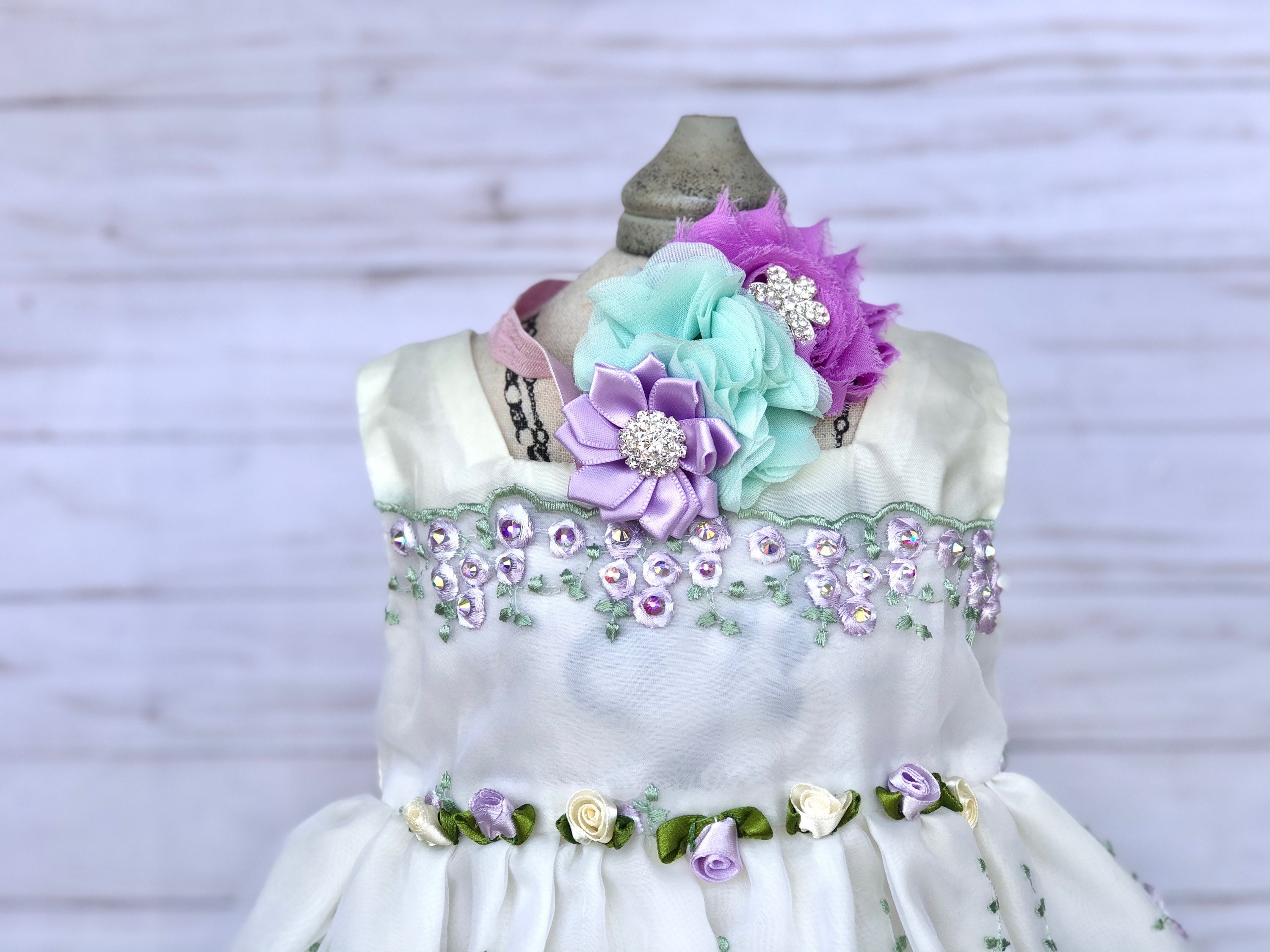 Baby Girl Lavender Dress Flower Girl Lavender Floral Dress Etsy