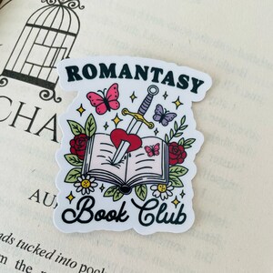 Romantasy Book Club Sticker | Bookish Sticker | Kindle Sticker | Book Journal Sticker | Reading Journal Sticker| Cute Book Sticker