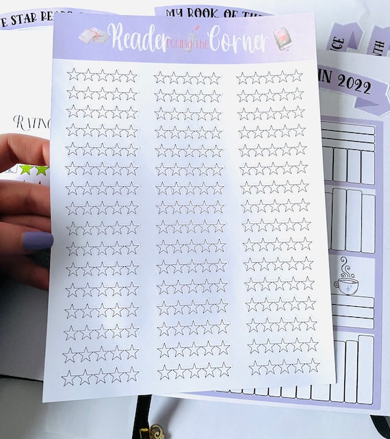 Star Rating Stickers Reading Journal Stickers Bullet Journal