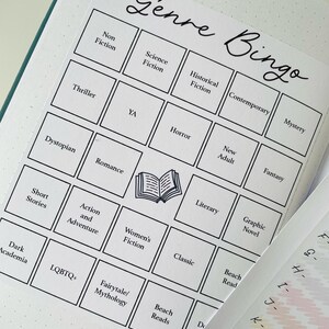 Genre Book Bingo | Reading Challenge | Reading Journal Stickers | Book Journal Stickers | Planner Stickers  | Genre Reading Challenge