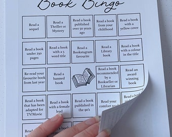 Book Bingo Sticker, Book Journal Sticker, Reading Journal Supplies, Book  Lovers Gift, Book Club Challenge, 2023 Reading Challenge, Bingo