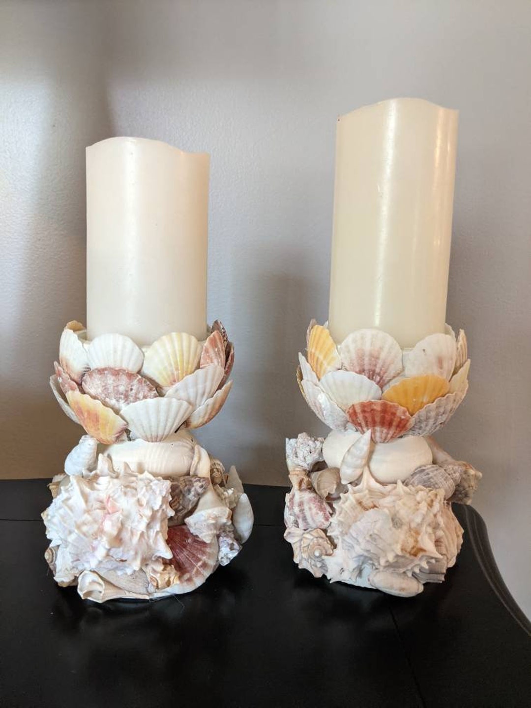Seashell Candle Holders Handmade Seashell Candle Holders Etsy