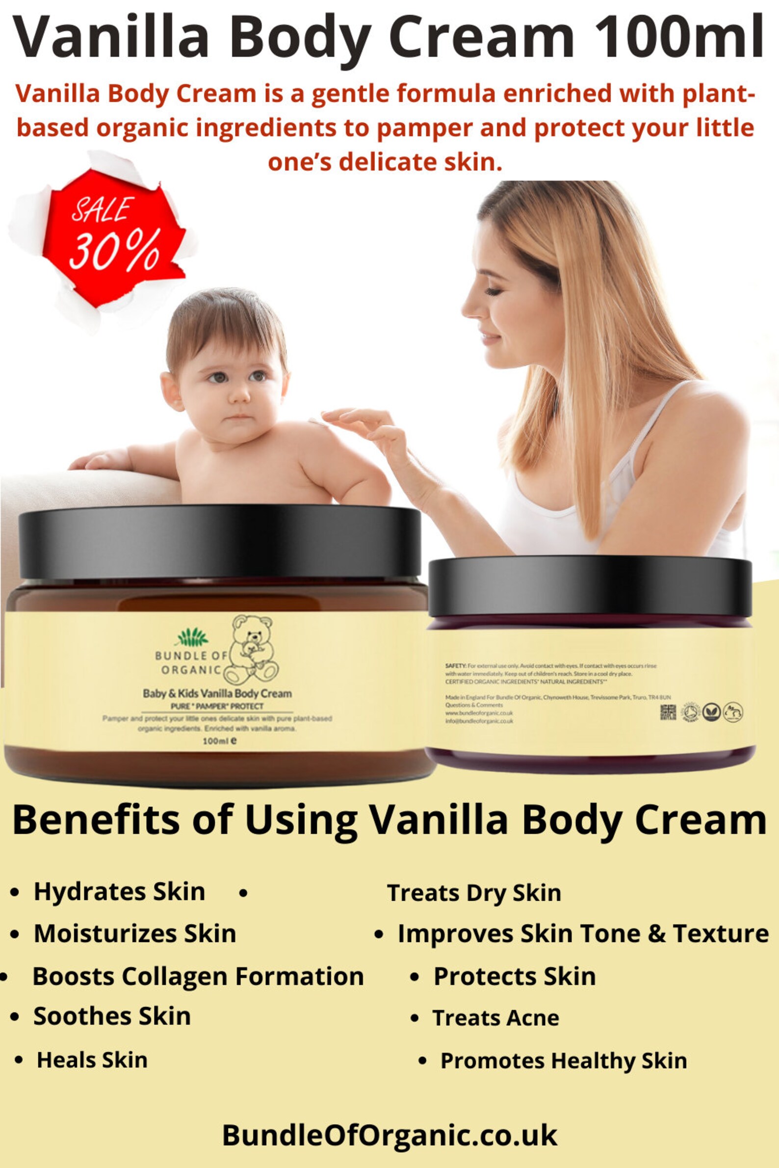 Baby Body cream. Organic natural body lotion. Toddler body Etsy