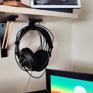Soporte para auriculares para colgar debajo del escritorio