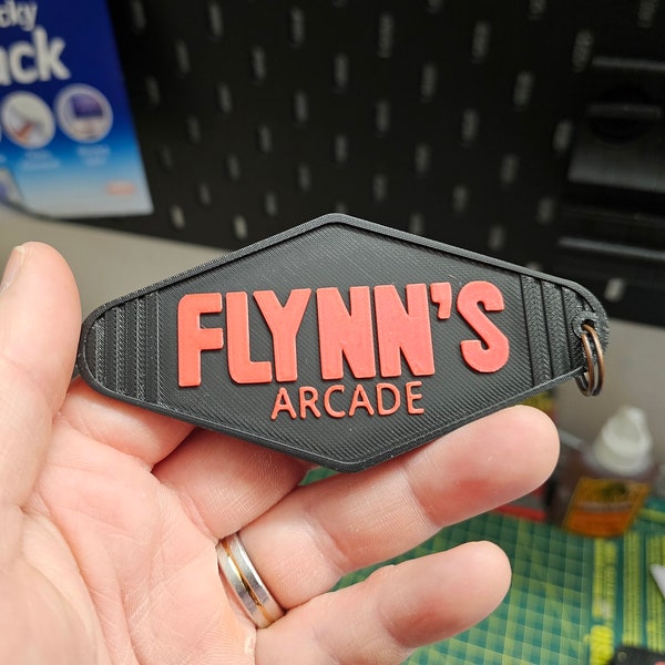 Flynn's Arcade Keyring - Iconic Tron Movie Memorabilia