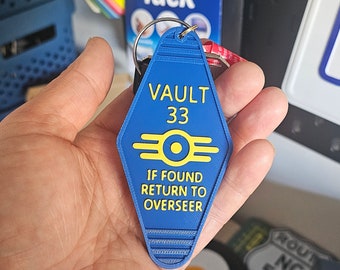 Vault 33 Fallout inspired keyring