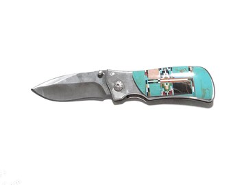 長さ10.5インチの手作りターコイズインレイネイティブアメリカンナバホ