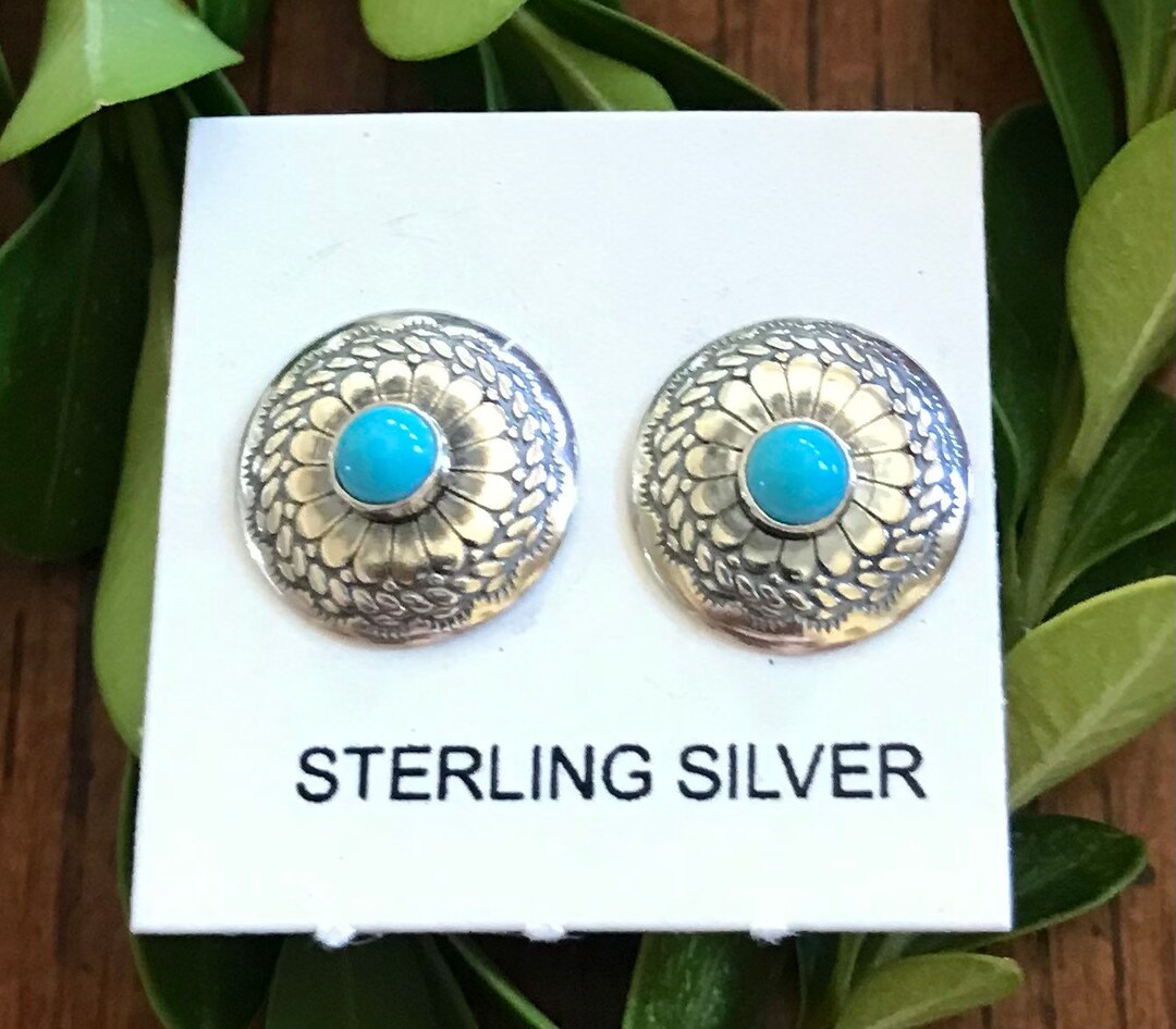 3mm Turquoise Set in Sterling Silver 10mm Tiny Turquoise Stud Earrings