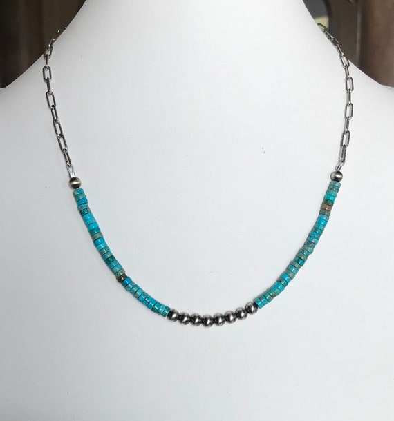 Heishi turquoise necklace sale