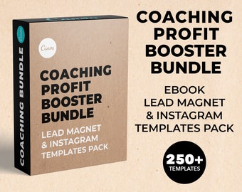 Ebook Template Canva, Coach Lead Magnet Templates Bundle, Instagram Template for Coaches, Instagram Marketing, Life Coaching, Business Coach