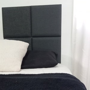 CUSTOM WALL HEADBOARD Bedroom background Leather wall panel 12&quot;x12&quot; Custom wall paneling kit for King and Queen frame Fabric bedhead