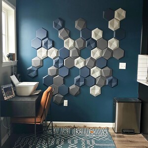 Panel acústico de pared - Difusor de sonido personalizable - Arte mural grande - Panel decorativo de pared - Arte abstracto moderno 3D - Cobertura de insonorización