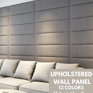 "Gepolsterte WALL PANEL 24 "X 10" Peel & Stick Abnehmbare schalldämmende Fliesen 12 Farben Samt Stoff Leder / individuelle Polsterung Kopfteil