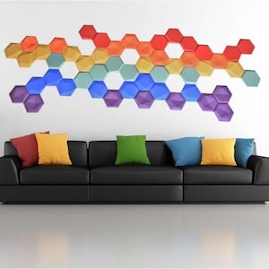 PRIDE RAINBOW wall decoration Gay pride decorative panels LGBTQ banner Pride flag wall decoration Rainbow mosaic for large wall Masterpiece