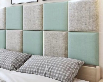 Wall headboard UPHOLSTERED PANEL 30 COLORS, Custom made wall panel, Personalized bedroom decoration Customized wall design Modern upholstery