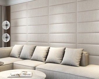 AZULEJO ACOLCHADO DE 61 x 25 cm. Tapicería personalizada, panel de pared blanda, fondo tapizado, cabecero de dormitorio, revestimiento de pared, decoración de pared rectangular.