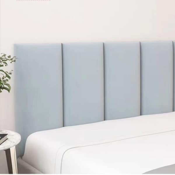 UPHOLSTERED WALL PANELS, Rectangular 24"x10" Cushion wall panel, Adhesive wall decor, King/Queen Size Headboard Wall Panel, Adhesive Panels