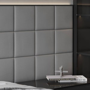 UPHOLSTERED Wall Panel 12&quot;X12&quot; with 15 Custom colors Free shipping to CANADA