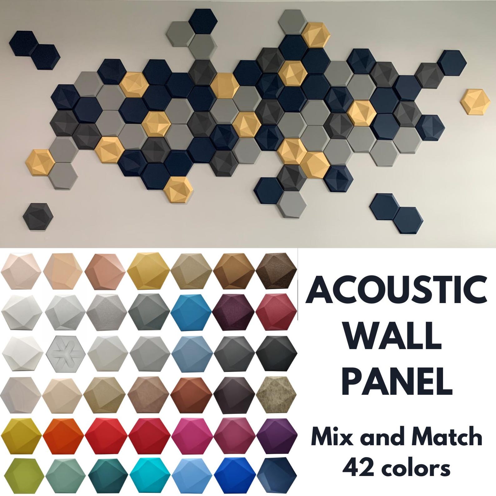 Decorative Soundproofing Tile Custom Acoustic Panel Sound Absorbing ...