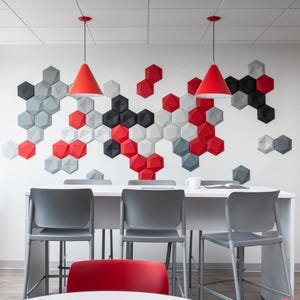 SOUND DIFFUSER Wall art Oversized wall art Modern home decor Wall mosaic Acoustic panel Hexagon shape DIY wall hanging Large wall sculpture