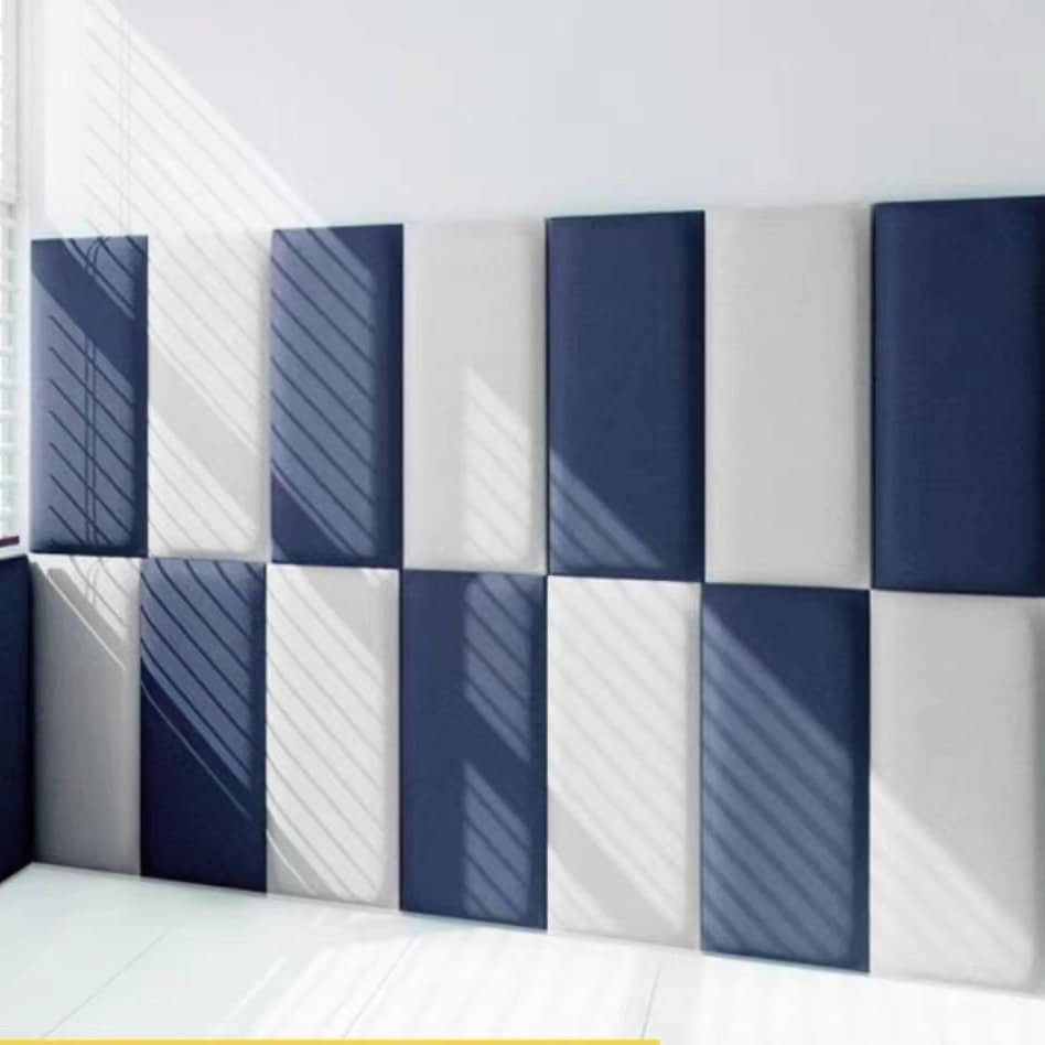 Boracy Kids Anti-Collision Muurbekleding Zelfklevend, Isolatie en Koude Bescherming, 20 x 200 cm Gestoffeerde Wandpanelen voor Woonkamer/Slaapkamer (Grijs, 40 x 200 cm
