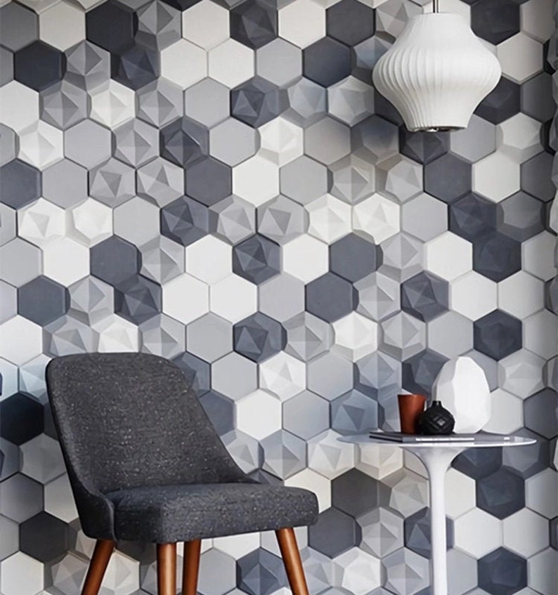 3D ACOUSTIC PANELS 60 Colors Geometric mosaic Wall background | Etsy