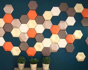 3D Wall Art Hexagon WALL PANEL Pu Leather Fabric Decor Sound Absorbing Modern Background Tiles Easy DIY Creative Backsplash Sticker Living