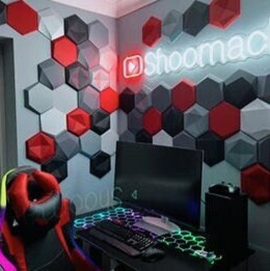 GAMER SOUNDPROOFING PANEL Game Stream Background Decor Sound Etsy