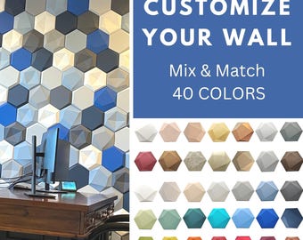 Wandtegels Getextureerde Achtergrond Geluiddicht paneel Akoestische tegels 3D-muurkunst Zeshoekig mozaïek Backsplash Wandbekleding Geluid absorberen
