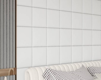 Pannello da parete per camera da letto 24X10 KING/QUEEN size Testiera imbottita personalizzata 12 colori Pannello morbido adesivo Testiera staccabile e attaccabile dietro il letto - Italia