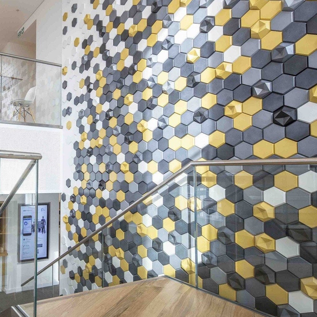 DECORATIVE TILES Acoustic Wall Panel Soundproofing Absorbing 3D Wall ...