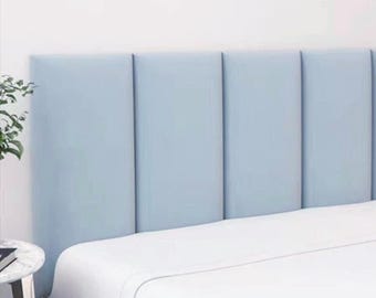 UPHOLSTERED WALL PANELS, Rectangular 24"x10" Cushion wall panel, Adhesive wall decor, King/Queen Size Headboard Wall Panel, Adhesive Panels