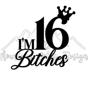 Ich bin 16 Bitches SVG