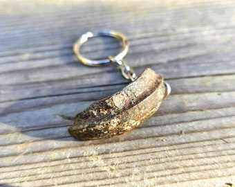 UNIQUE WW2 bomb shrapnel keyring made by hand by Mudlover Si-finds Thames Mudlark