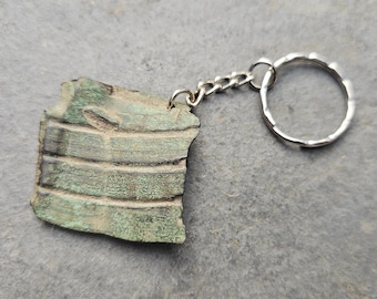 XL Shrapnel keyring made by hand by Si-finds WW2 bomb