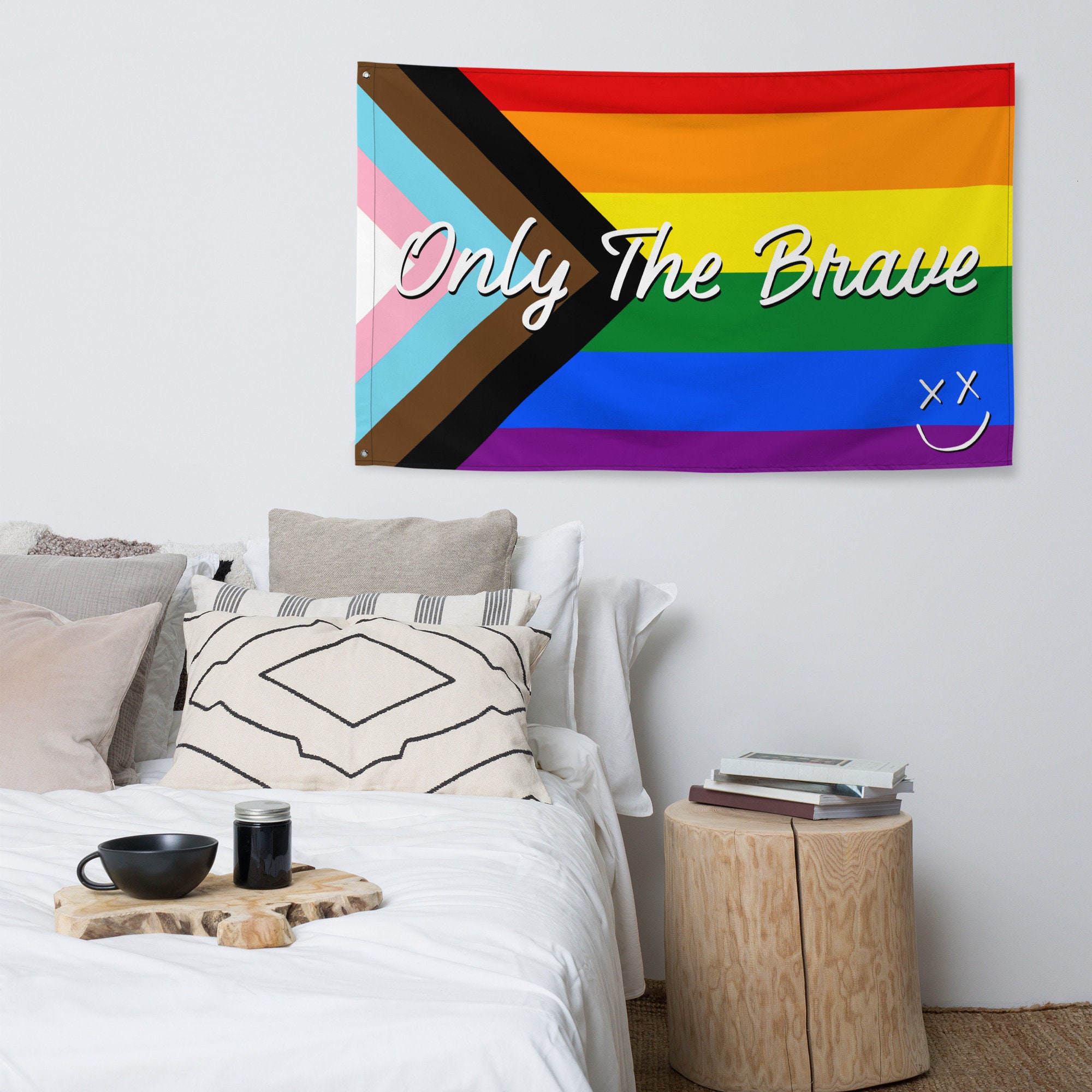 Louis Tomlinson only the brave gay pride flag  Throw Blanket for