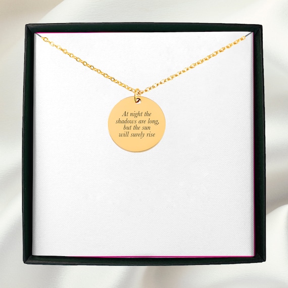 The Sun Will Surely Rise Necklace Etsy