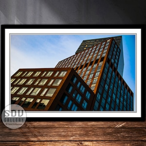 Descargar fotografía, foto digital, arte de pared imprimible, rascacielos, cielo, torre, ventana, ciudad, industrial, edificio, Viena, Austria