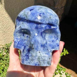 Sodalite Magical Child Crystal Skull Carved by Leandro de Souza