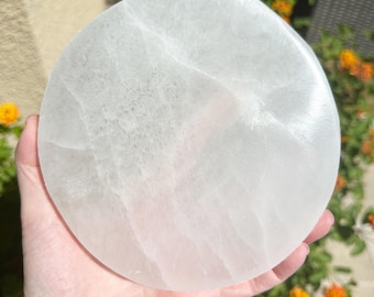 Large Round Selenite Charging Plate or Pedestal