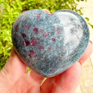 Ruby Kyanite Crystal Heart