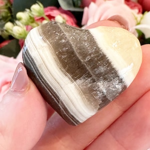 Banded Calcite Crystal Heart