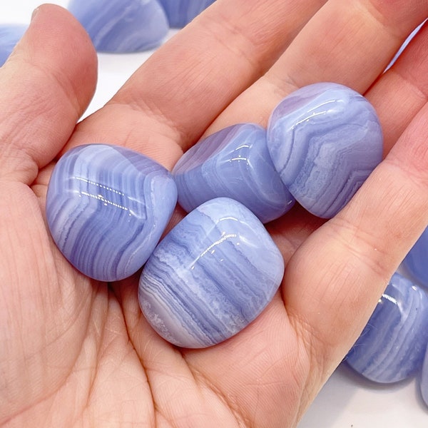 Blue Lace Agate Crystal Etsy