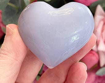 Blue Chalcedony Crystal Heart