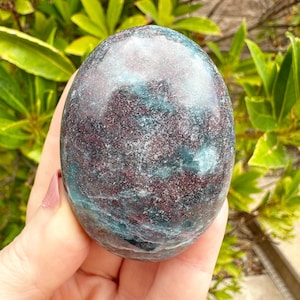 Ruby Kyanite Crystal Palm Stone