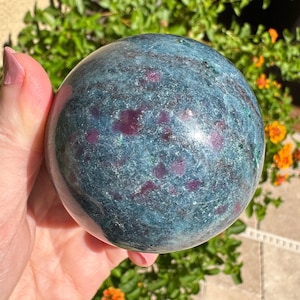 Ruby Kyanite Crystal Sphere