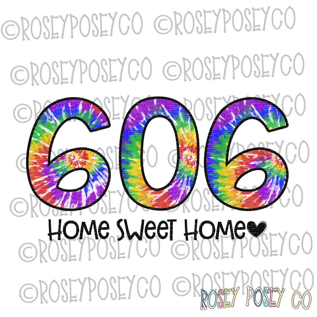 606 Area Code Kentucky KY Tie Dye Sublimation Design - Etsy