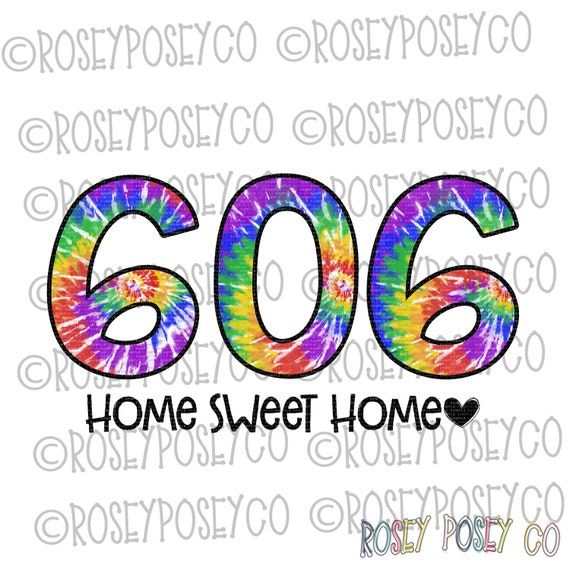 606 Area Code Kentucky Ky Tie Dye Sublimation Design Etsy