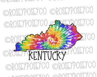 Sublimation PNG Kentucky Ky Tie Dye PNG Design Digital - Etsy